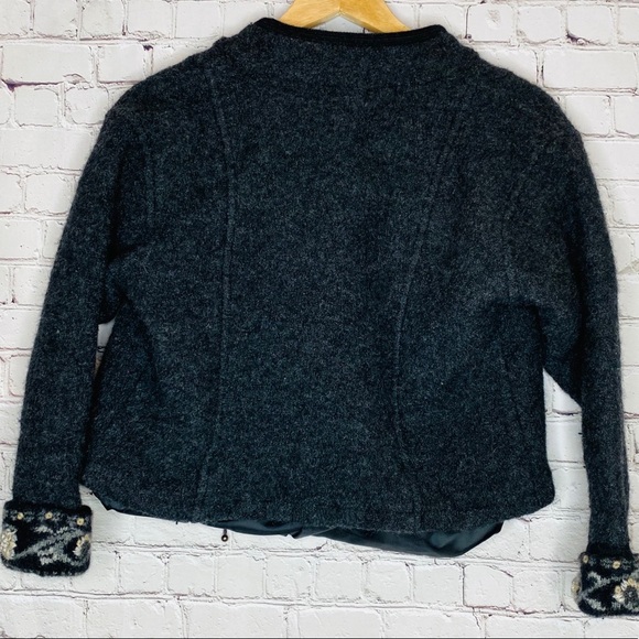 Icelandic Design Gray Wool Knitted Jacket Medium - Picture 4 of 11